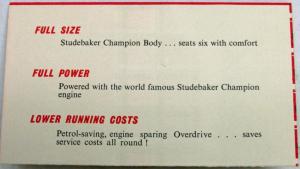 1958 Studebaker Announcing Scotsman Sales Folder for South African Market