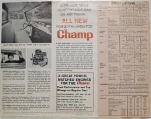 1961 Studebaker Champ Truck Spec Sheet