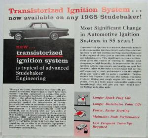 1965 Studebaker Amazing New Transistorized Ignition System Sales Folder