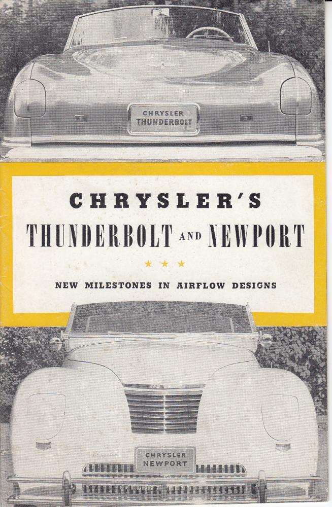 1941 Chrysler Sales Brochure ORIGINAL Thunderbolt Newport