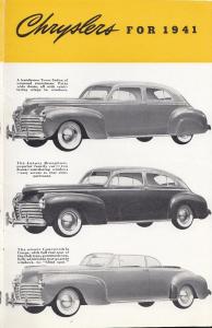 1941 Chrysler Sales Brochure ORIGINAL Thunderbolt Newport