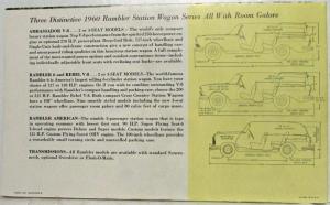 1960 American Motors Rambler Cross Country Station Wagon Sales Brochure REVISED