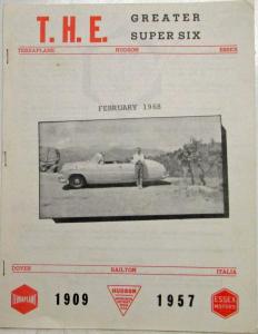 Terraplane Hudson Essex THE Greater Super Six Newsletter February 1968 Edition