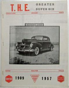 Terraplane Hudson Essex THE Greater Super Six Newsletter August 1968 Edition