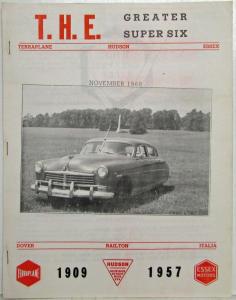 Terraplane Hudson Essex THE Greater Super Six Newsletter November 1968 Edition
