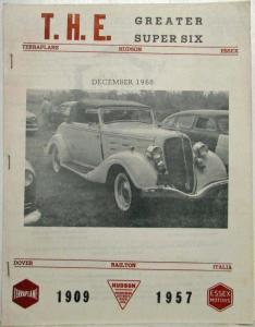Terraplane Hudson Essex THE Greater Super Six Newsletter December 1968 Edition