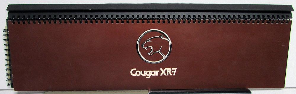 1980 Mercury Cougar XR-7 Dealer Album Insert Exterior Paint Color Samples Orig
