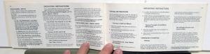 1972 Ford Bronco Owners Manual Care & Operation Instructions 4X4 Original