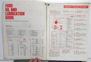 1973 Ford Dealer Lube Guide Mustang Galaxie Thunderbird F 150 250 Pickup Truck