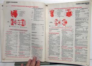 1973 Ford Dealer Lube Guide Mustang Galaxie Thunderbird F 150 250 Pickup Truck