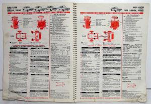 1970 Ford Dealer Lube Guide Mustang Galaxie Thunderbird F 150 250 Pickup Truck