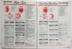 1970 Ford Dealer Lube Guide Mustang Galaxie Thunderbird F 150 250 Pickup Truck