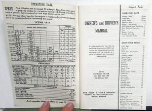 1944 1945 1946 GMC Truck Owners Manual Care & Op CF CC Pickup HD Repro