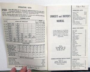 1942 GMC Truck Owners Manual Care & Op CC 100 150 250 300 350 CF Reproduction