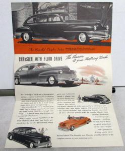 1942 Chrysler Sales Brochure Thunderbolt