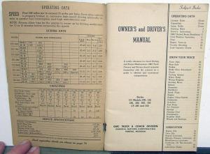 1944 1945 1946 GMC Truck Owners Manual Care & Op CF CC Pickup HD Orig