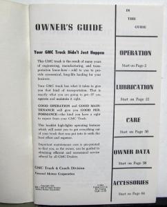 1954 GMC Truck Owners Manual Care & Op Series 100 Thru 350 Pickup Repro
