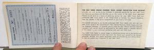 1962 GMC Diesel Engine Powered Trucks Owner Protection Plan Booklet 2nd Edition