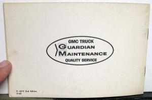 1962 GMC Diesel Engine Powered Trucks Owner Protection Plan Booklet 2nd Edition