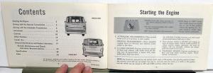 1965 GMC Handi-Van Handi-Bus Owners Manual Care & Op  G 1000 Van