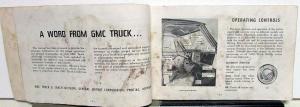 1967 GMC Gasoline Powered Trucks Owners Manual Care & Op Pickup 1000-3500