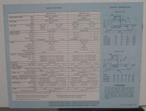 1960 Chevrolet Truck Series 70 80 Chassis Cab Sales Brochure Original