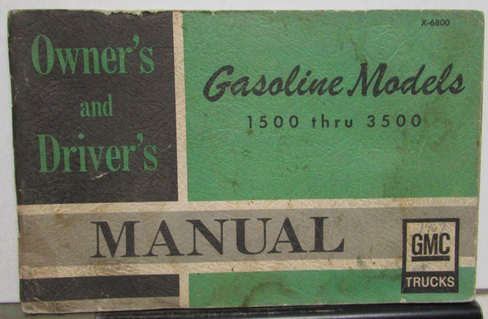 1968 GMC Truck Owners Manual Care & Op Gasoline Models 1500-3500 Pickups