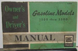 1968 GMC Truck Owners Manual Care & Op Gasoline Models 1500-3500 Pickups