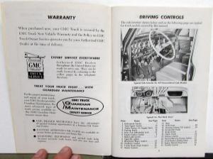 1969 GMC Truck Owners Manual Care & Op Diesel Models 53 71 Toro-Flow