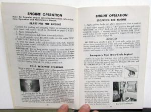 1969 GMC Truck Owners Manual Care & Op Diesel Models 53 71 Toro-Flow