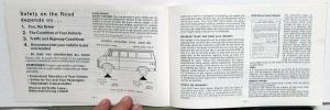1971 GMC Vandura & Rally Wagon Owners Manual Care & Op Instructions G1500-G3500