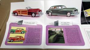 1946 Chrysler Sales Brochure Royal Windsor Saratoga New Yorker Town Country