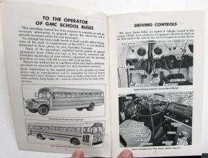 1972 GMC Truck Owners Manual Care & Op Instructions School Bus Gas & Diesel