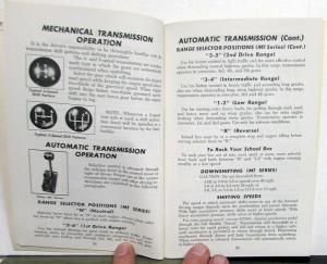 1972 GMC Truck Owners Manual Care & Op Instructions School Bus Gas & Diesel