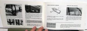 1972 GMC Vandura Rally Wagon STX Owners Manual Care & Op Instructions Van Models