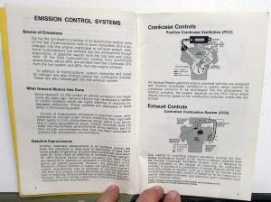 1972 GMC Truck Emission Control Maintenance & Warranty Info Pickup CK 1500-3500