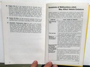 1972 GMC Truck Emission Control Maintenance & Warranty Info Pickup CK 1500-3500