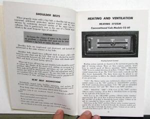 1973 GMC Truck Owners Manual Care & Op Instructions All Diesel Models