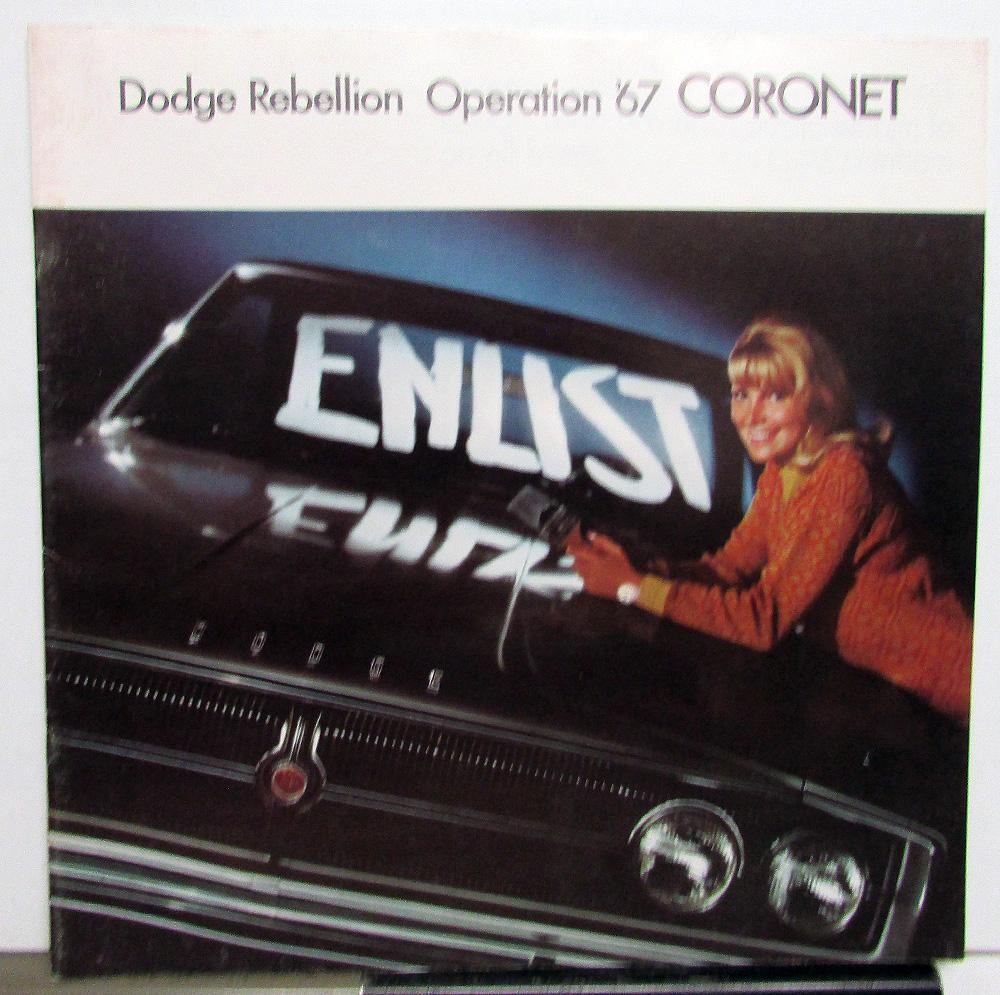 1967 Dodge Coronet RT 500 Sales Brochure 440 Hemi 426