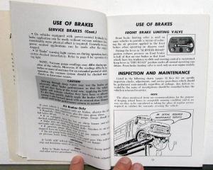 1973 GMC Truck Owners Manual Care & Op Instructions School Bus Gas & Diesel