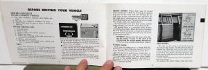 1973 GMC Van Owners Manual Care & Op Instructions Vandura Rally Wagon STX