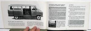 1973 GMC Van Owners Manual Care & Op Instructions Vandura Rally Wagon STX