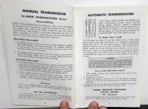 1974 GMC Truck Owners Manual Care & Op Instructions All Diesel Models