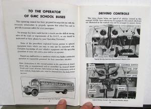 1974 GMC Truck Owners Manual Care & Op Instructions School Buses Gas & Diesel