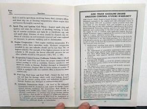 1974 GMC Truck Emission Control Maintenance & Warranty Info Gas Series 4500 & Up