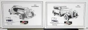 1988 Classic Cars Commemorative USPS Stamp Set AACA Packard Cord Duesenberg