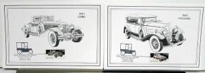 1988 Classic Cars Commemorative USPS Stamp Set AACA Packard Cord Duesenberg