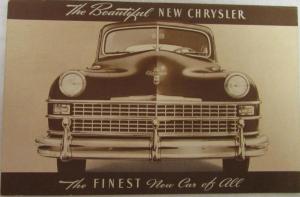 1946 Chrysler Original Sales Brochure Features the Newport
