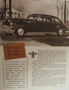 1946 Chrysler Original Sales Brochure Features the Newport