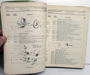 1949 REO Truck Dealer Parts Book Models C-D 23 D 236 D 23R Heavy Duty Orig